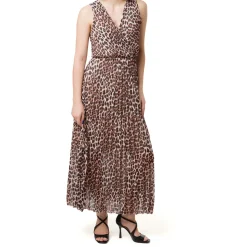 Abito a fantasia animalier Leopardata da Donna con plisse Swish Jeans