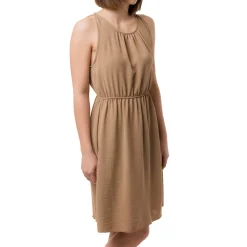 Abito Corto taupe da Donna senza maniche con Coulisse in vita Swish Jeans