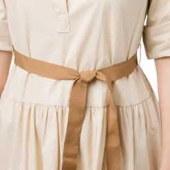 Abito da Donna Beige con cintura marrone Swish Jeans