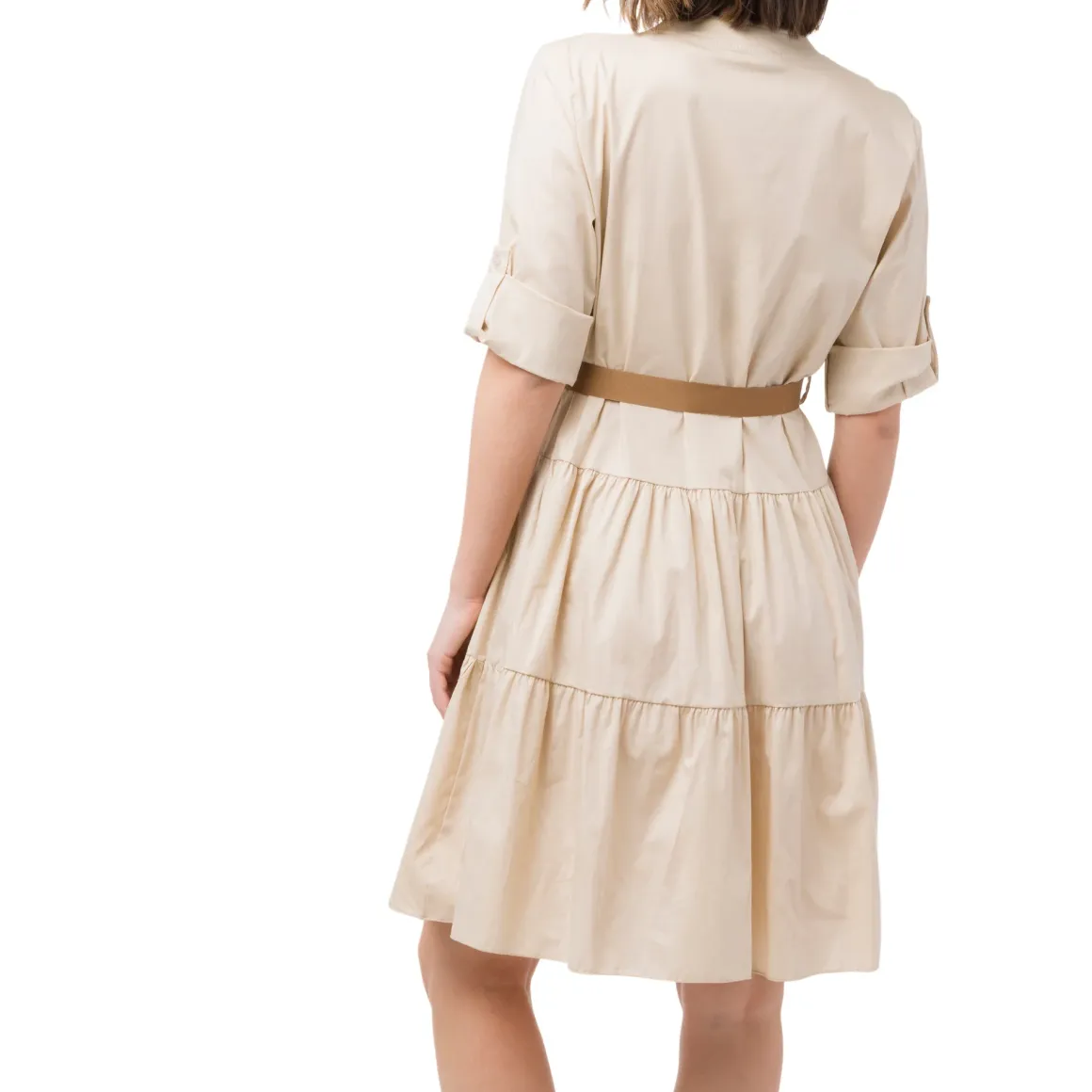 Abito da Donna Beige con cintura marrone Swish Jeans