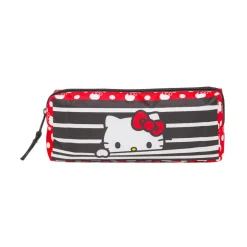Astuccio Hello Kitty Rosso e nero a pois con stampa pois