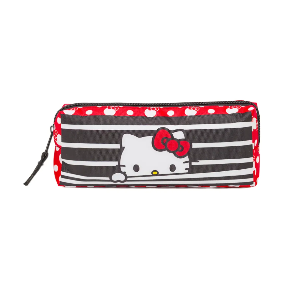 Astuccio Hello Kitty Rosso e nero a pois con stampa pois