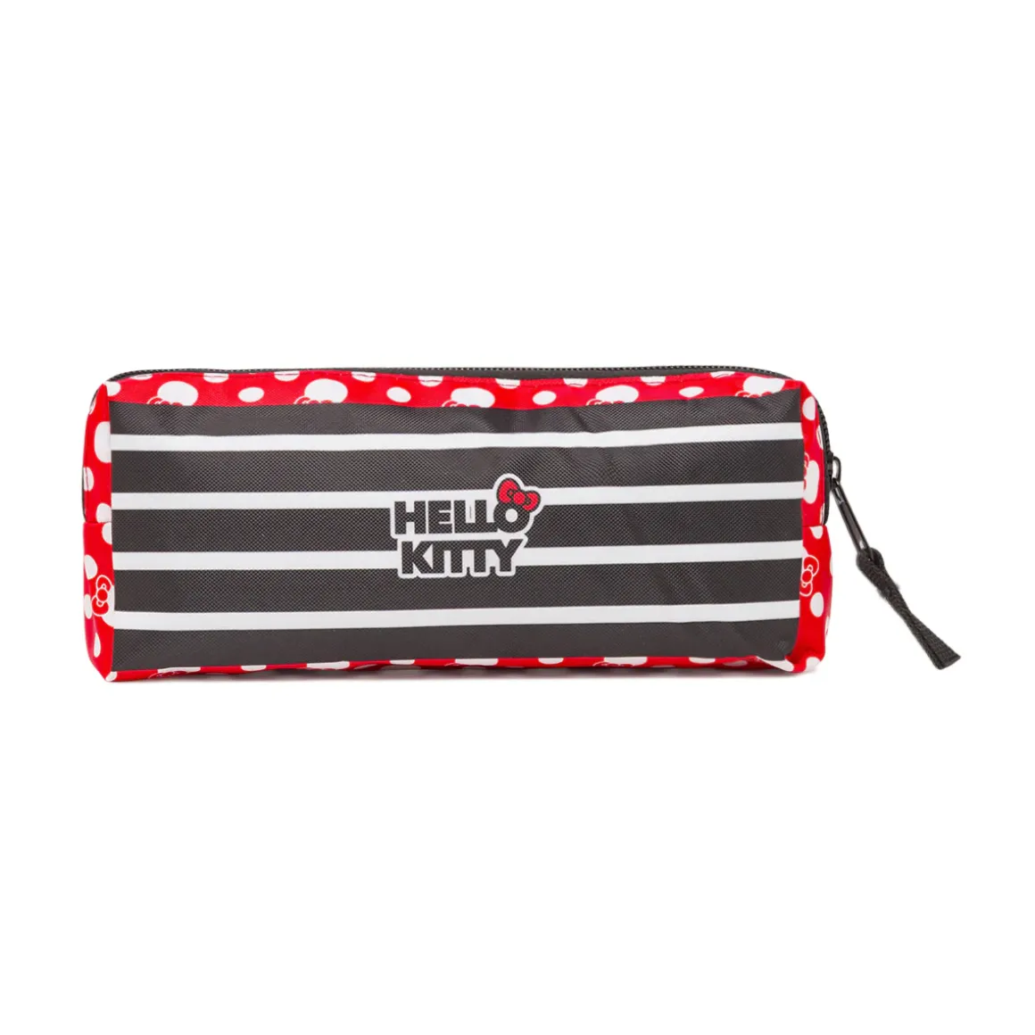 Astuccio Hello Kitty Rosso e nero a pois con stampa pois