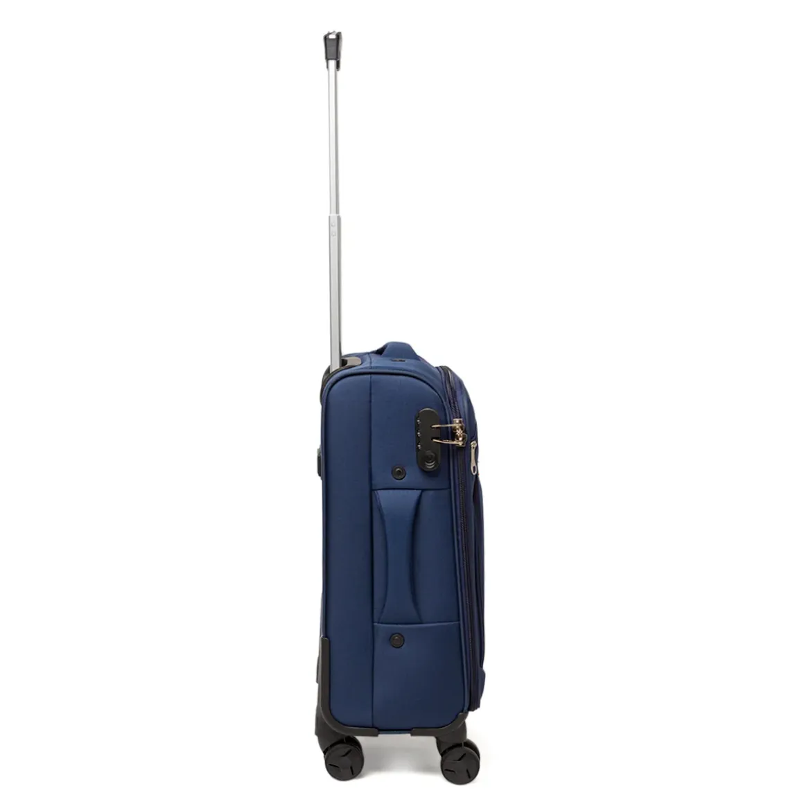 Bagaglio a mano blu Romeo Gigli Milano in tessuto con ruote spinner