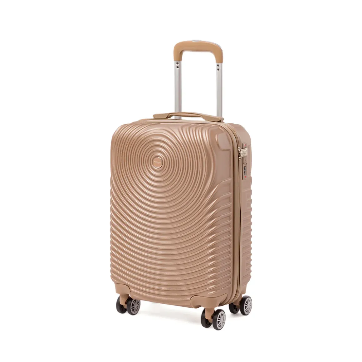 Bagaglio a mano color champagne con ruote multidirezionali Romeo Gigli Milano