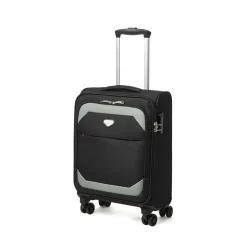Bagaglio a mano da cabina nera in tessuto Romeo Gigli Milano