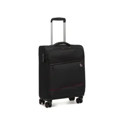 Bagaglio a mano nero in tessuto resistente con TSA MODO by Roncato