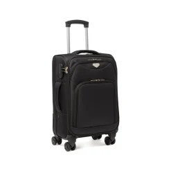 Bagaglio a mano nero Romeo Gigli Milano in tessuto con ruote spinner
