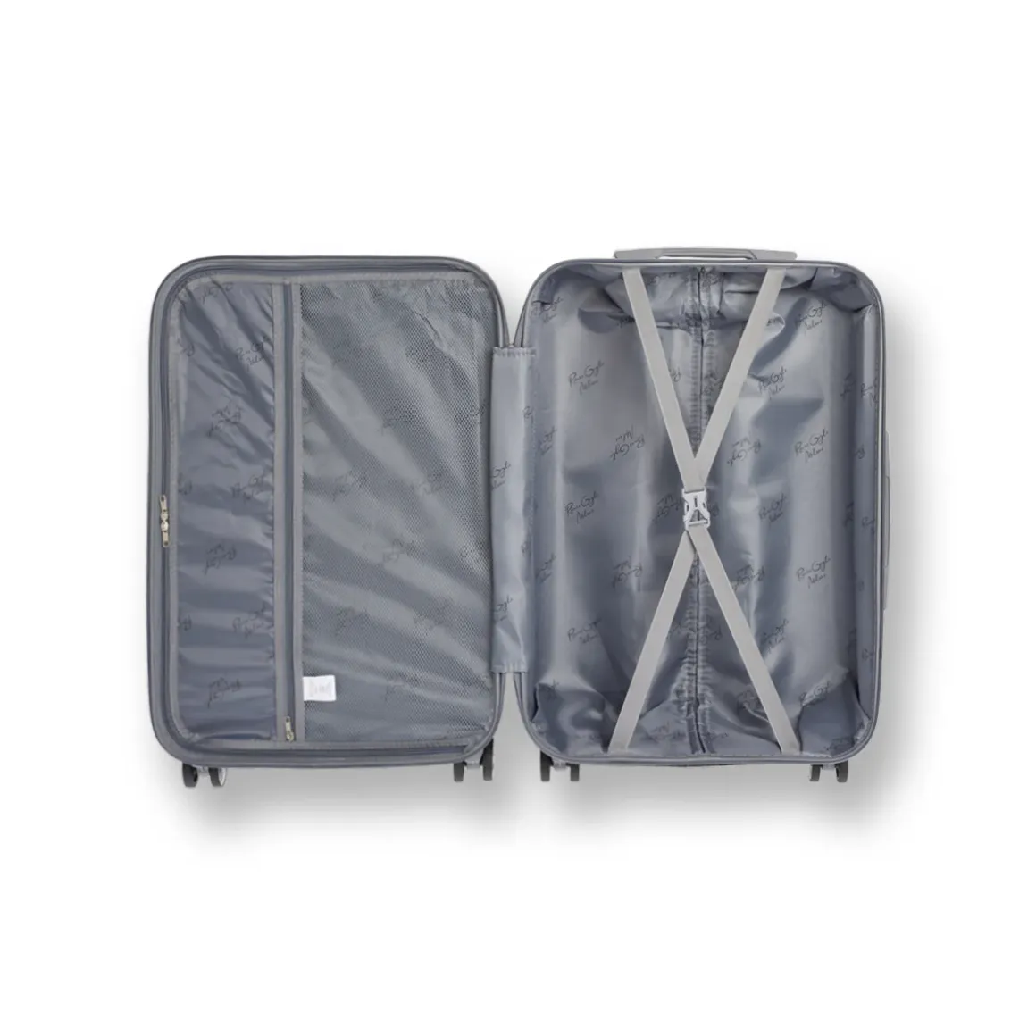 Bagaglio a mano rigida argento con ruote pivotanti Romeo Gigli Milano