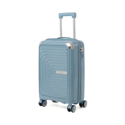 Bagaglio a mano rigido azzurro avio in PP antiurto Romeo Gigli Milano
