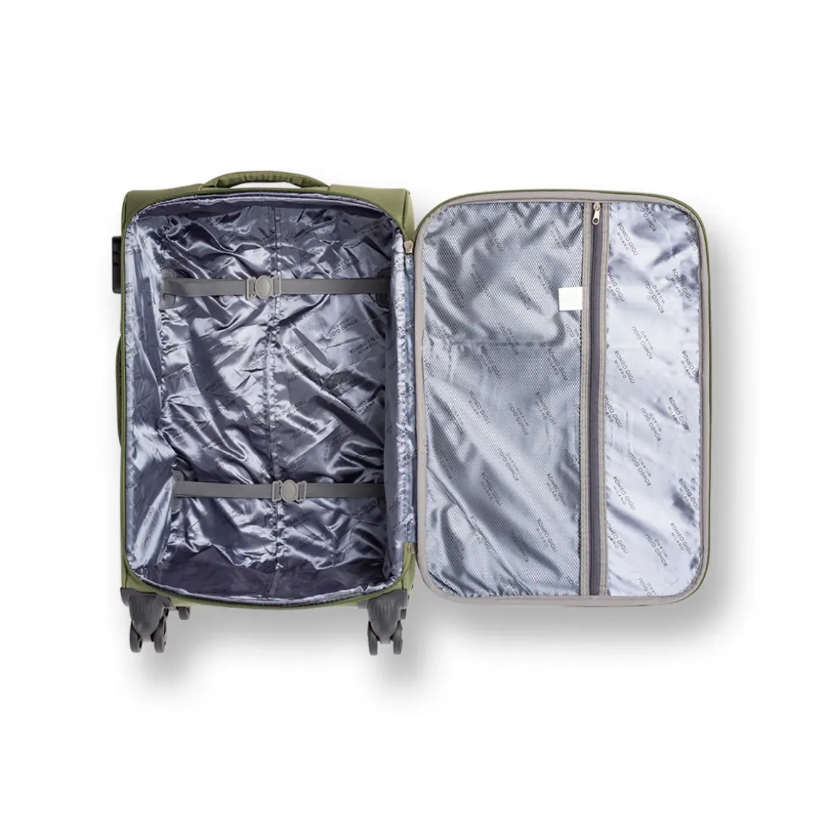 Bagaglio a mano verde militare Romeo Gigli Milano con 4 ruote spinner