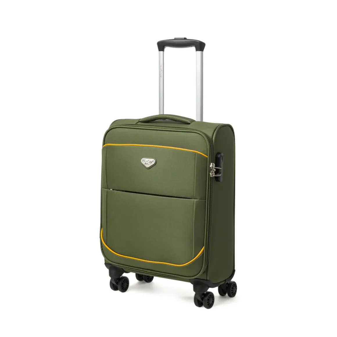 Bagaglio a mano verde militare in tessuto Romeo Gigli Milano