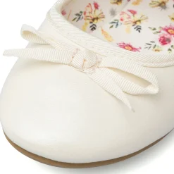 Ballerine Bambina bianco effetto iridescente con fiocco Dieci Baci