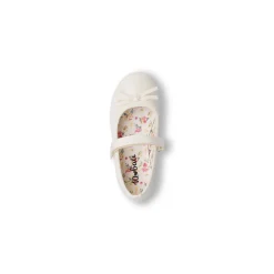 Ballerine Bambina bianco effetto iridescente con fiocco Dieci Baci