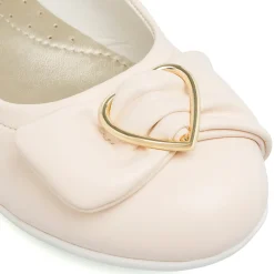 Ballerine Bambina e Ragazza Rosa con cinturino e ciondolo a cuore dorato Dieci Baci