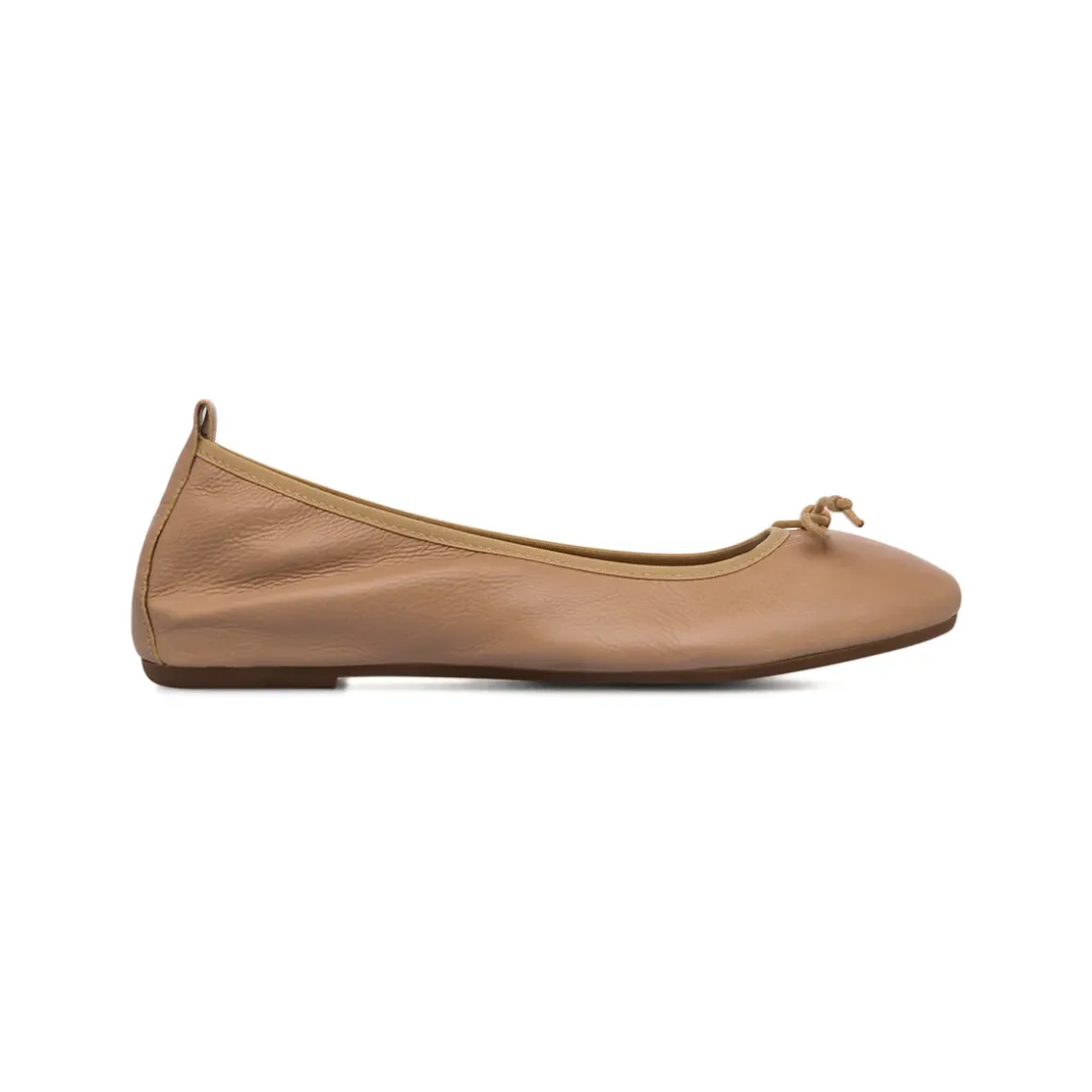 Ballerine beige da Donna con fiocco in pelle P Essentials