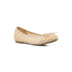 Ballerine beige da Donna traforate effetto crochet con fiocco Lora Ferres