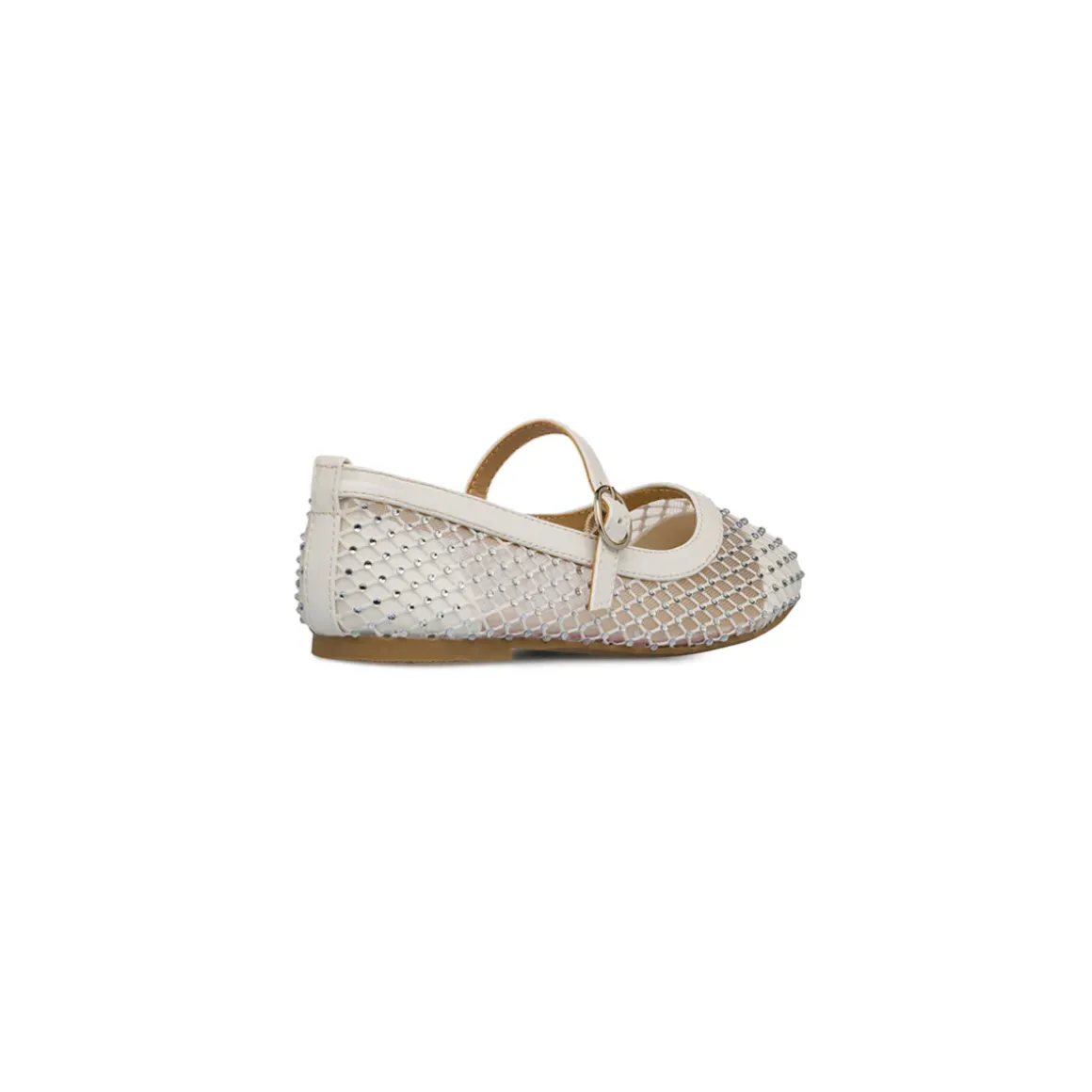 Ballerine bianche con tramatura a rete da Ragazza con strass Dieci Baci