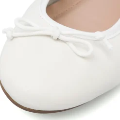 Ballerine bianche da Donna in pelle con fiocco P Essentials