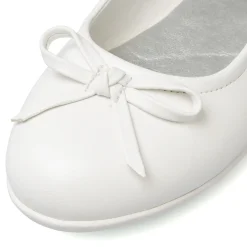 Ballerine bianche da ragazza con strass sul cinturino 10 Baci