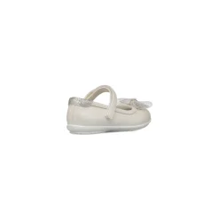 Ballerine bianche effetto iridescente da bambina con fiocco e strass Le scarpe di Alice