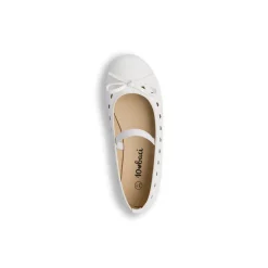 Ballerine bianche effetto iridescente da ragazza con cuori Dieci Baci