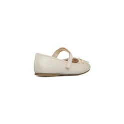 Ballerine bianche effetto iridescente da Ragazza con fiocco Dieci Baci