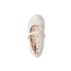 Ballerine bianche effetto iridescente da Ragazza con fiocco Dieci Baci