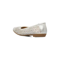 Ballerine comfort argento da Donna con dettagli decorativi traforati P Soft