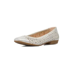 Ballerine comfort argento da Donna con dettagli decorativi traforati P Soft