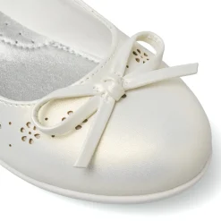 Ballerine da Bambina avorio con trafori floreali Dieci Baci