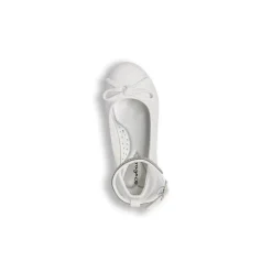 Ballerine da Bambina Bianche con cinturino strass Dieci Baci