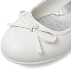 Ballerine da Bambina bianche con cinturino di strass Dieci Baci