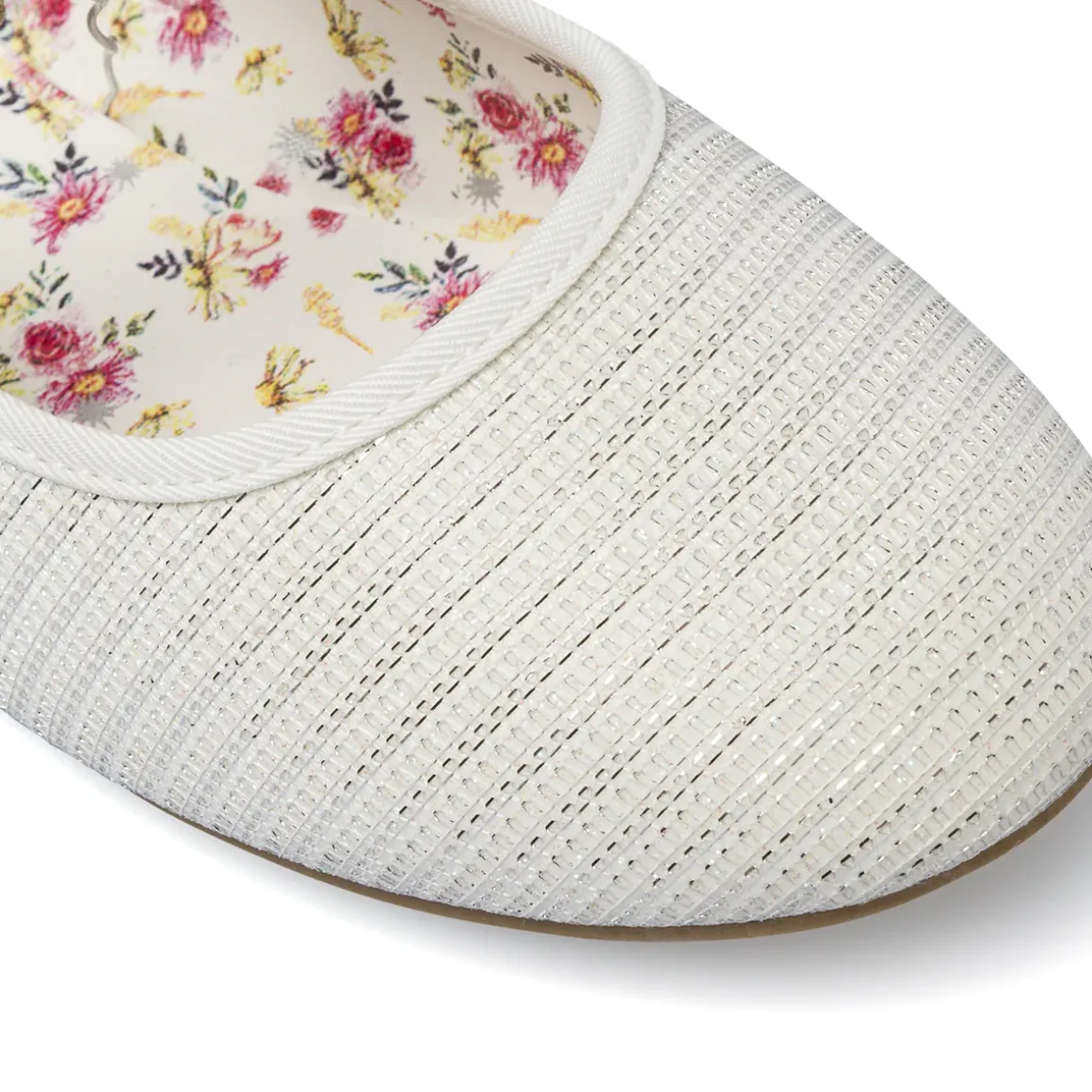 Ballerine da Bambina bianche con cuori sul cinturino Dieci Baci