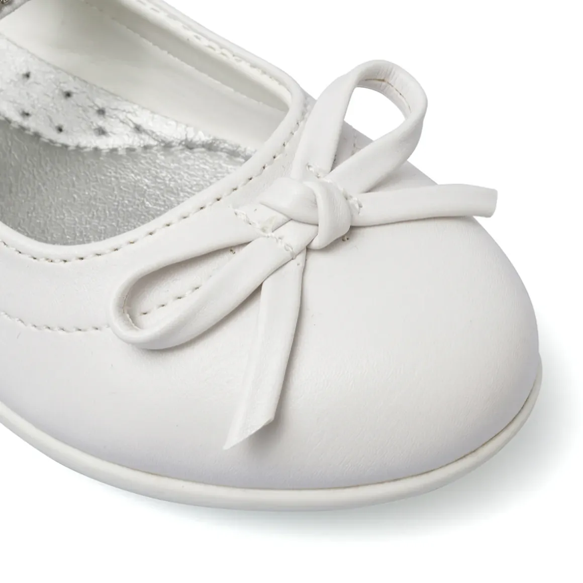 Ballerine da Bambina Bianche con fascetta di strass Dieci Baci