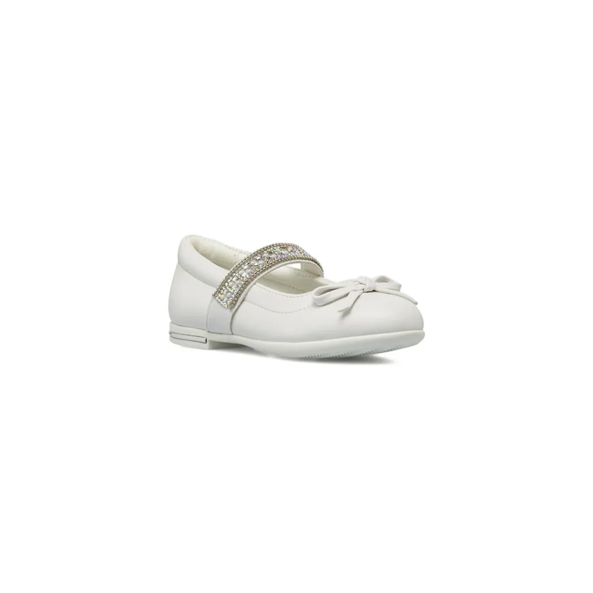 Ballerine da Bambina Bianche con fascetta di strass Dieci Baci