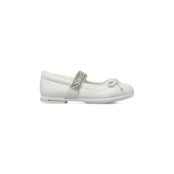 Ballerine da Bambina Bianche con fascetta di strass Dieci Baci