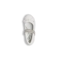 Ballerine da Bambina Bianche con fascetta di strass Dieci Baci