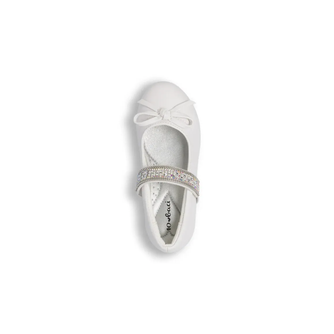 Ballerine da Bambina Bianche con fascetta di strass Dieci Baci