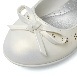 Ballerine da Bambina Bianche con trafori floreali Dieci Baci