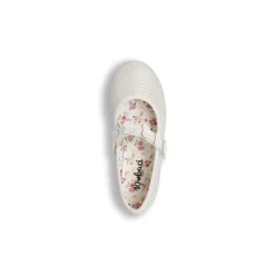 Ballerine da Bambina bianche con texture glitterata Dieci Baci