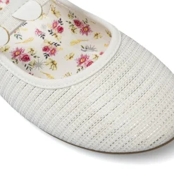 Ballerine da Bambina bianche con texture glitterata Dieci Baci