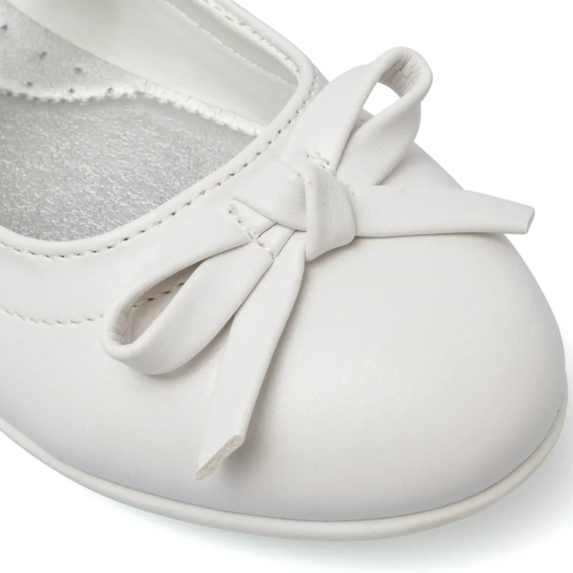 Ballerine da Bambina bianche con fascetta strass Dieci Baci