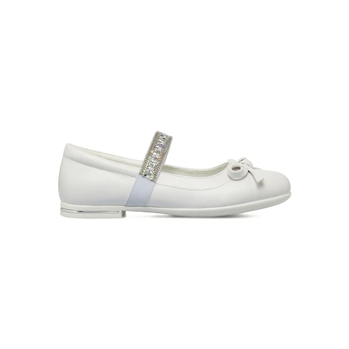 Ballerine da Bambina bianche con fascetta strass Dieci Baci