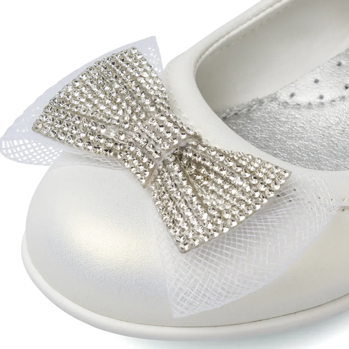 Ballerine da Bambina Bianche con dettagli glitter Le scarpe di Alice
