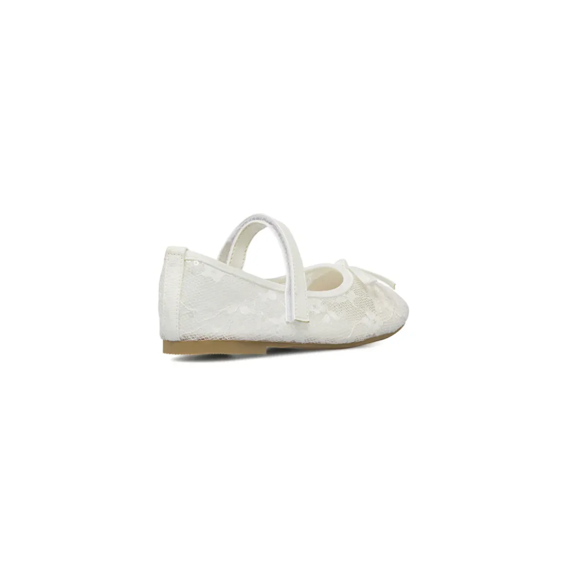 Ballerine da bambina bianche in pizzo con paillettes Dieci Baci