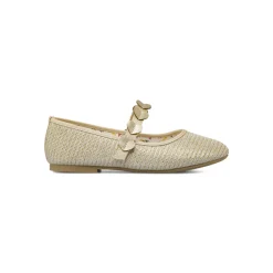 Ballerine da Bambina oro con fascetta a cuori Dieci Baci
