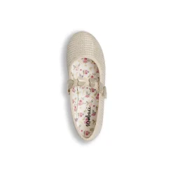 Ballerine da Bambina oro con fascetta a cuori Dieci Baci