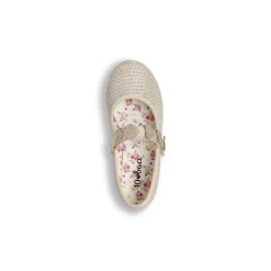 Ballerine da Bambina oro con glitter e cinturino Dieci Baci