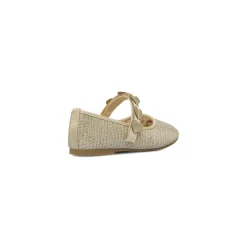 Ballerine da Bambina oro con glitter e cinturino Dieci Baci